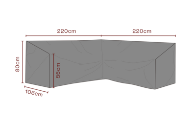 Furniture cover corner sofa Black