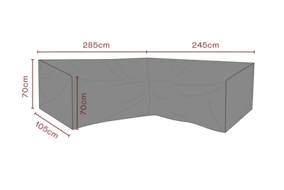 Furniture cover corner sofa Black