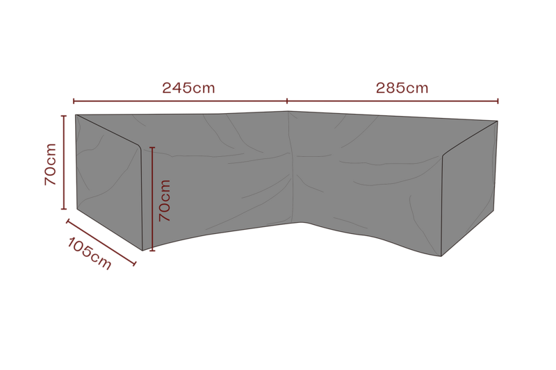 Furniture cover corner sofa Black