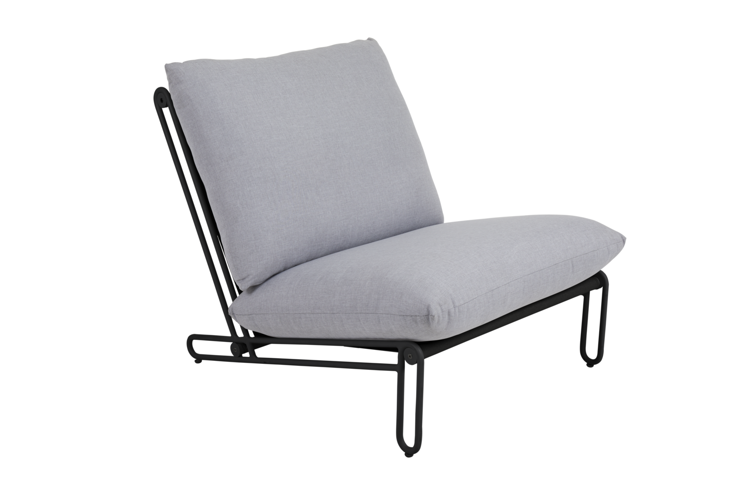Blixt lounge chair Black/Sky Grey