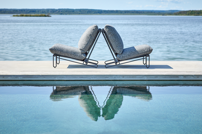 Blixt lounge chair Black/Teddy Ant