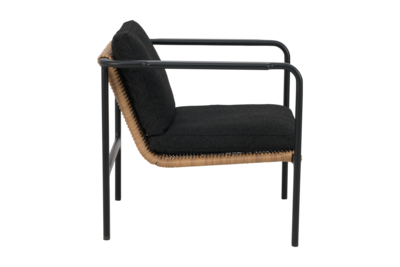 Motty armchair Black/Teddy Black