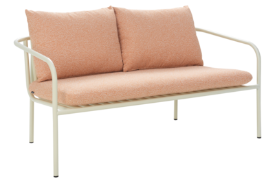 Bendt 2-seater sofa Pearl White/Teddy Orange