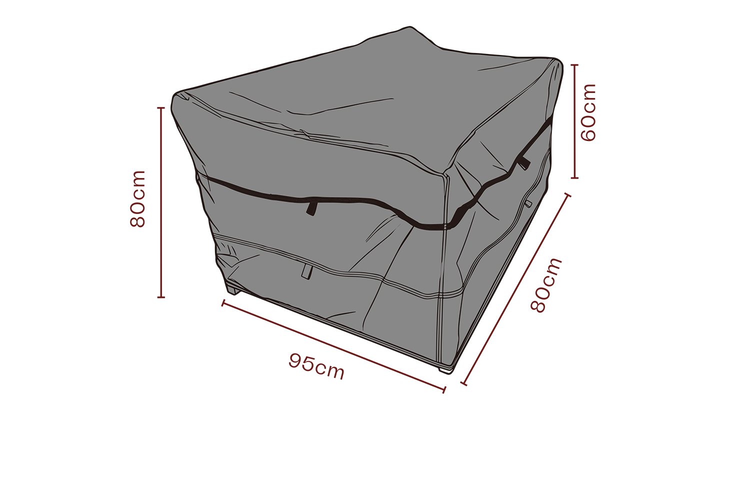 Furniture cover armchair Black - Breathable