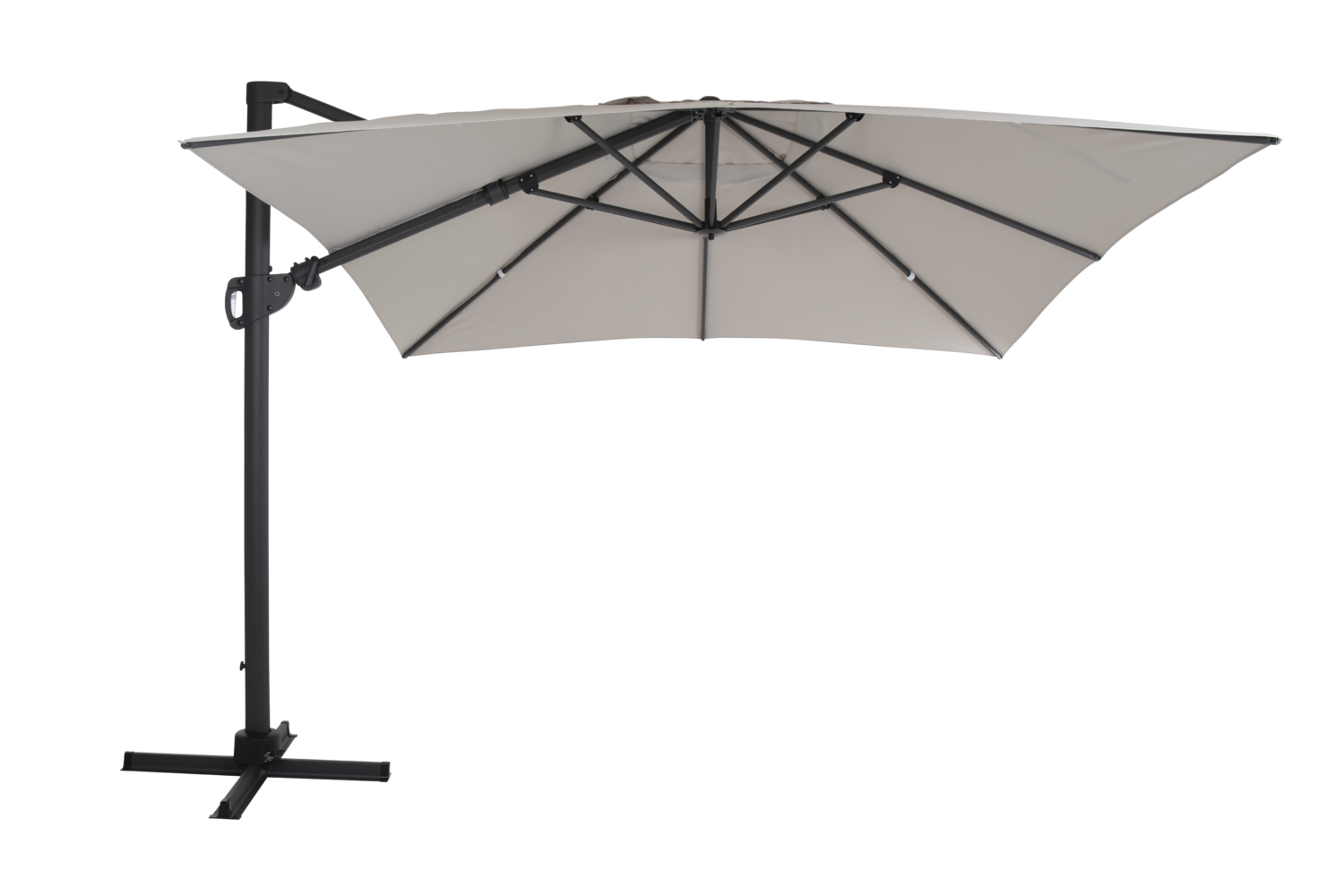 Varallo hanging parasol Anthracite/khaki