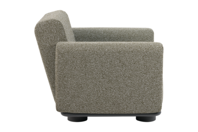 Bolster armchair Anthracite/Teddy Verde