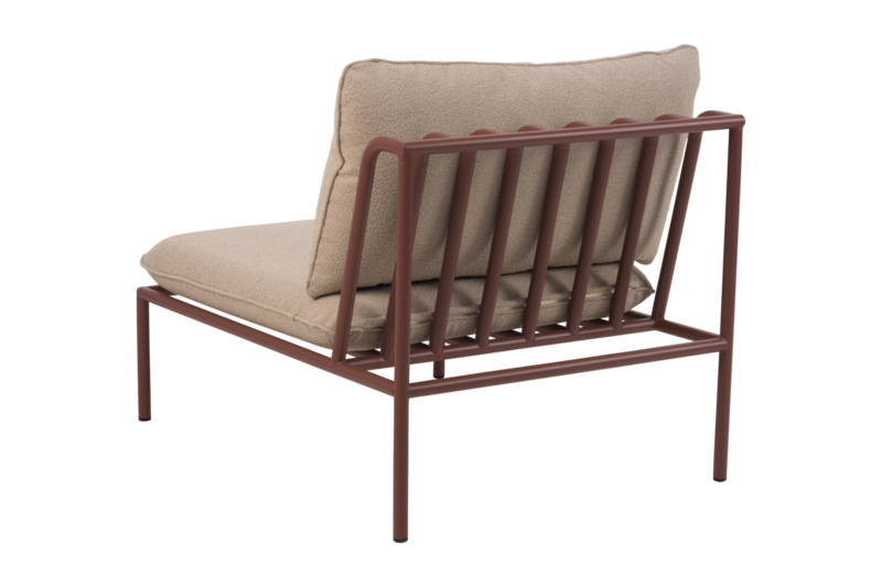 Collier center piece Zin Red/Teddy Beige