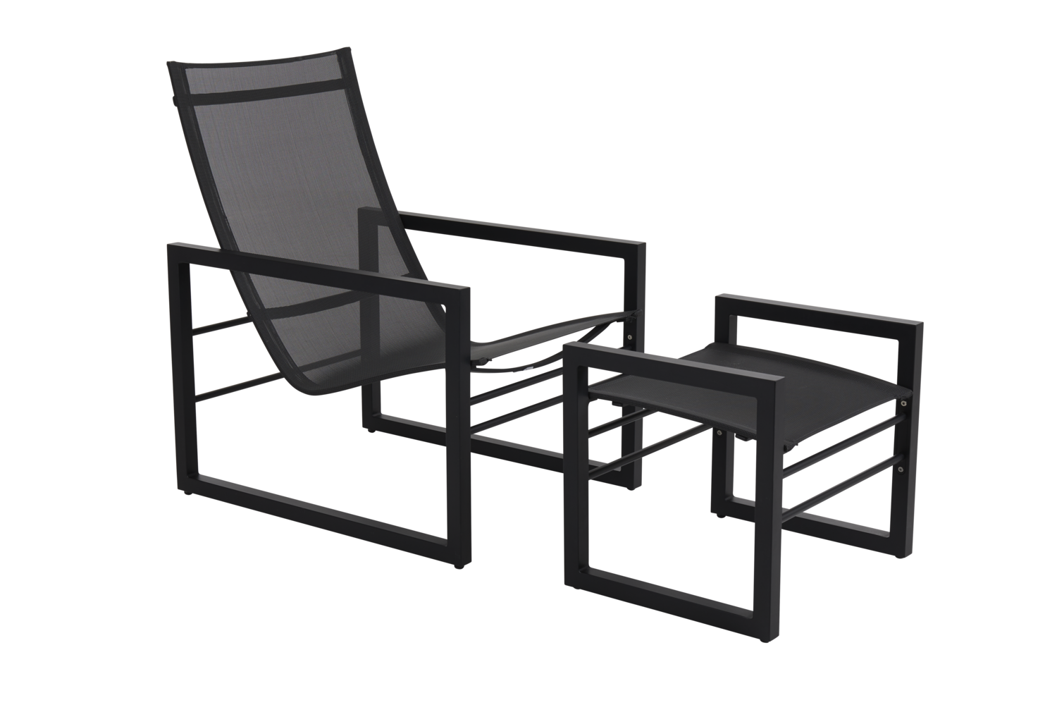 Vevi footstool Black/grey