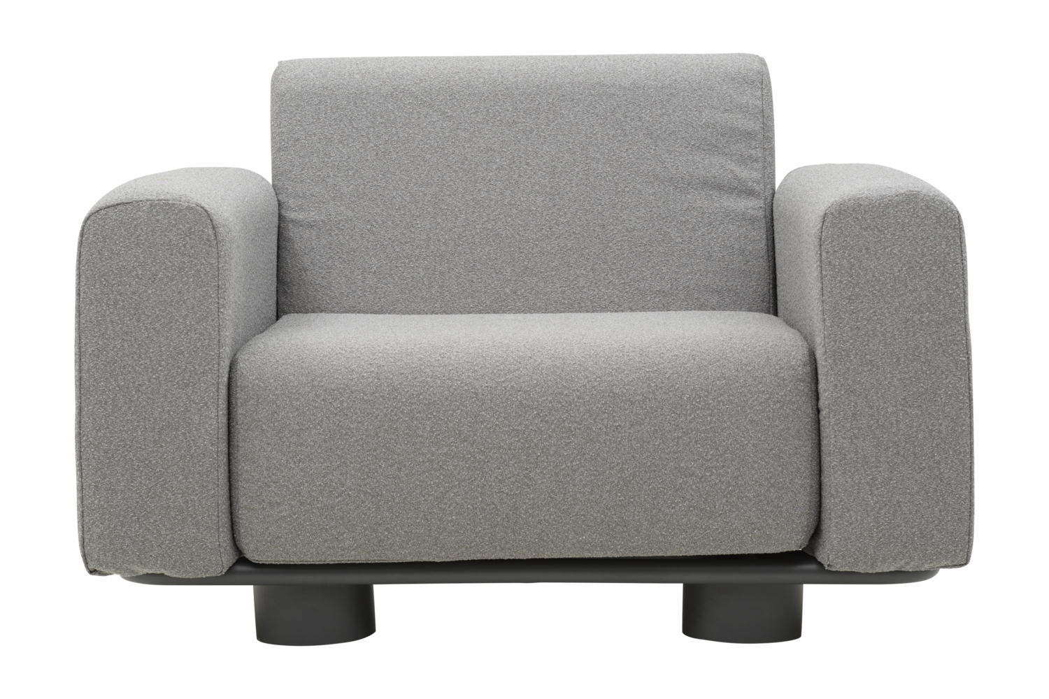 Bolster armchair Anthracite/Teddy Grey
