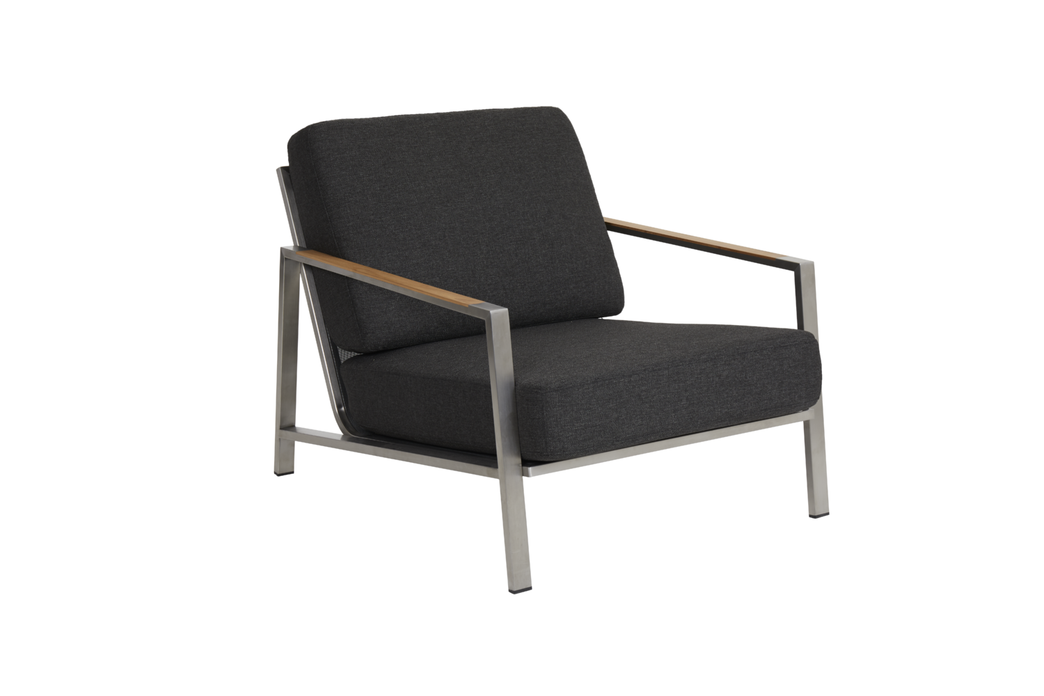 Naos armchair Stainless steel/Nearly back