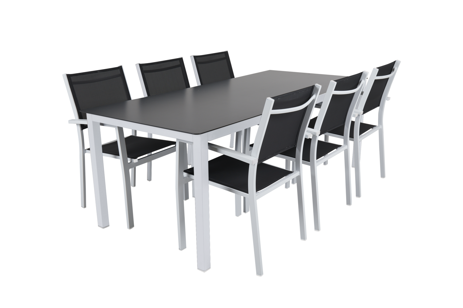 Rana dining table White/black