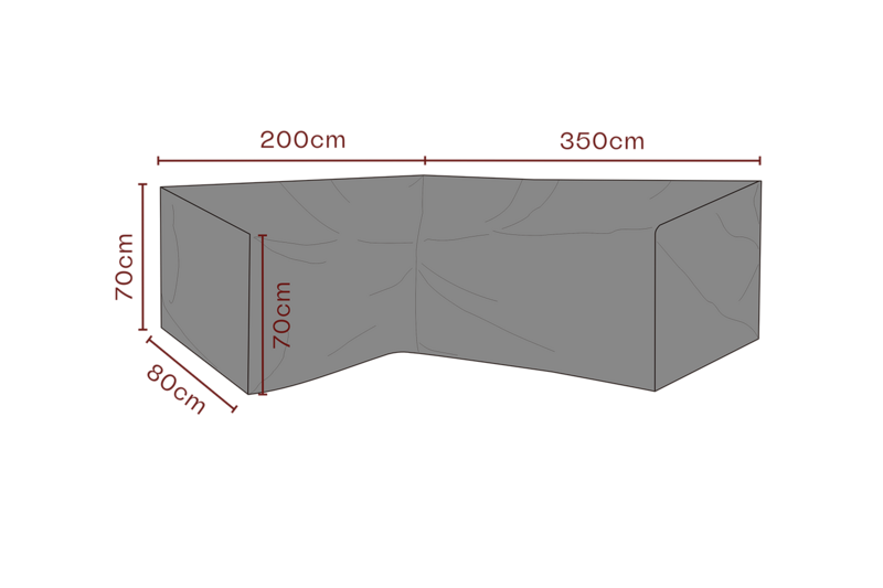 Furniture cover corner sofa Black