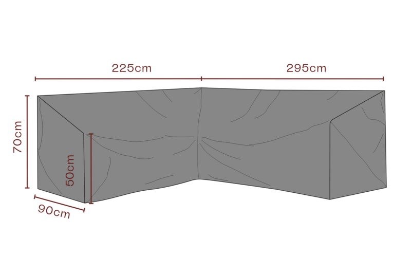 Cover corner sofa Black - Breathable