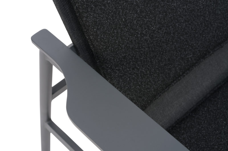 Soro lounge chair Anthracite/Teddy Black