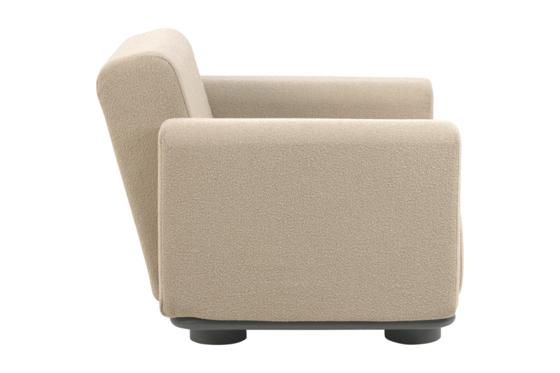Bolster armchair Anthracite/Teddy Beige