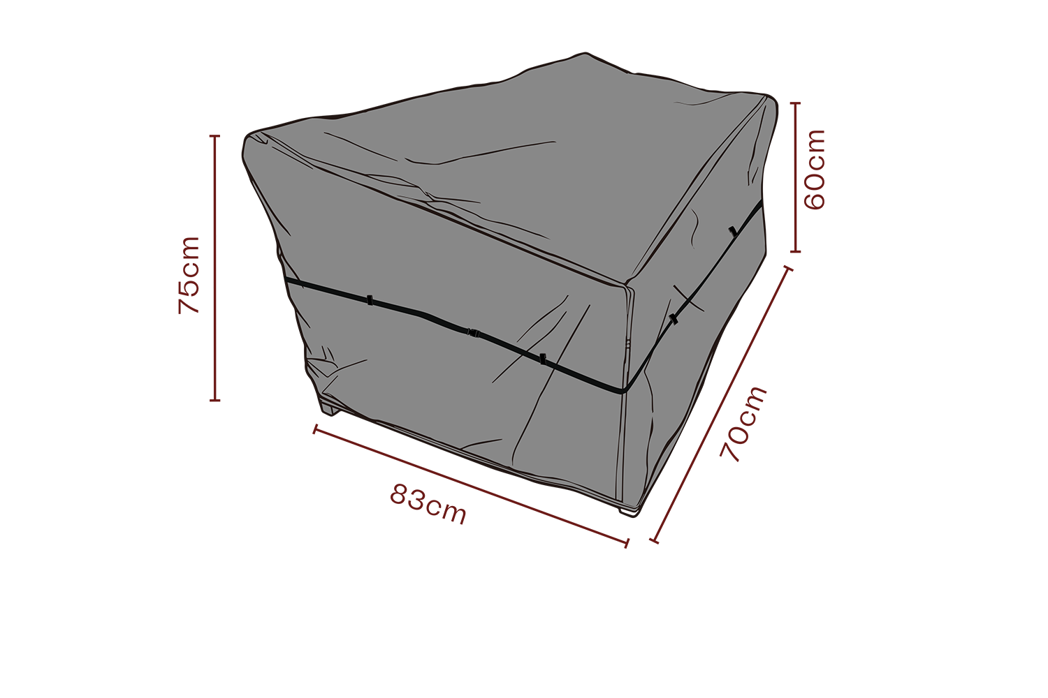 Furniture cover armchair Black - Breathable