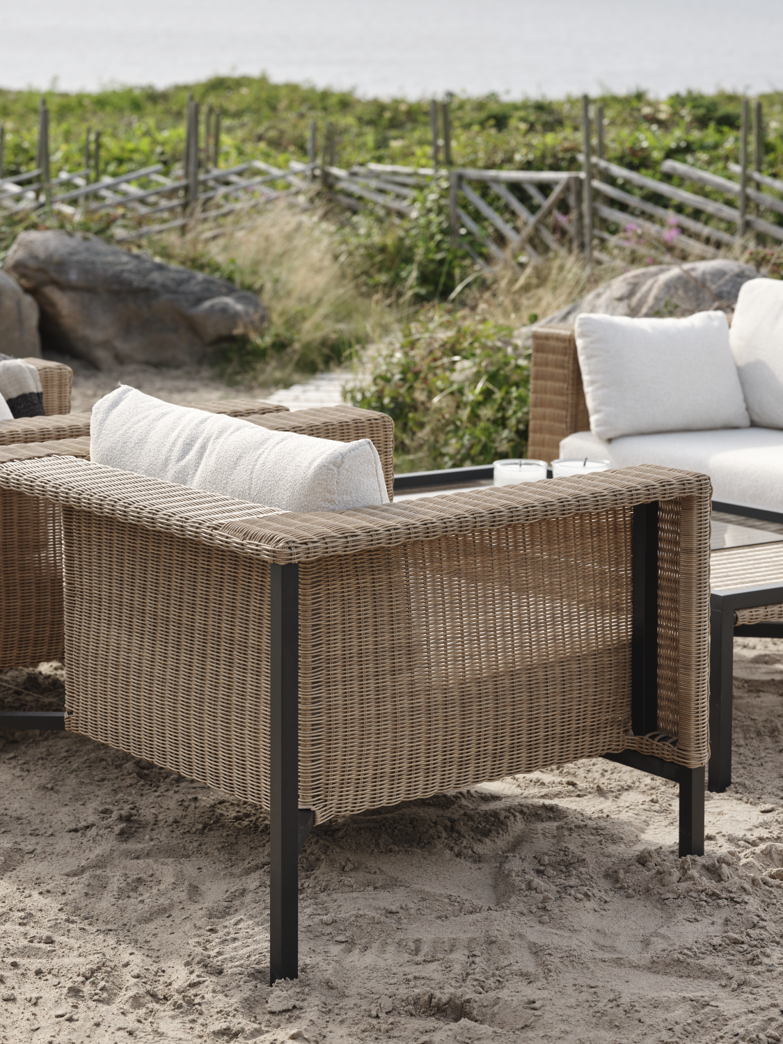 Shell armchair Rustic/Teddy Rice