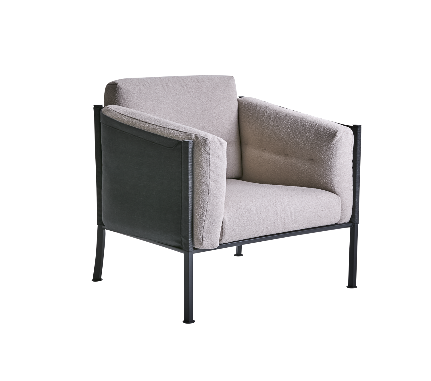 Delux armchair Black/Teddy Beige