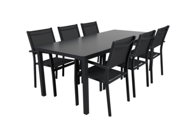 Rana dining table Black/black