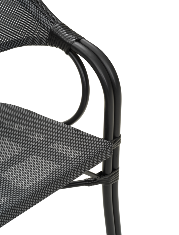 Parterre armchair Black/black