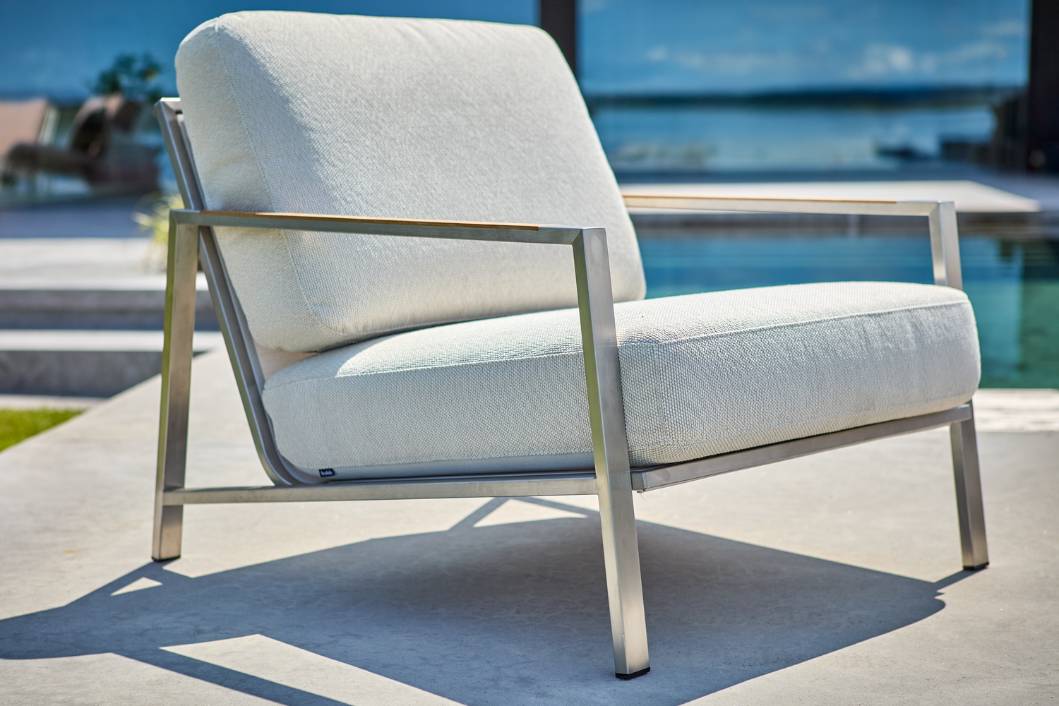Naos armchair Stainless Steel/Dot Beige