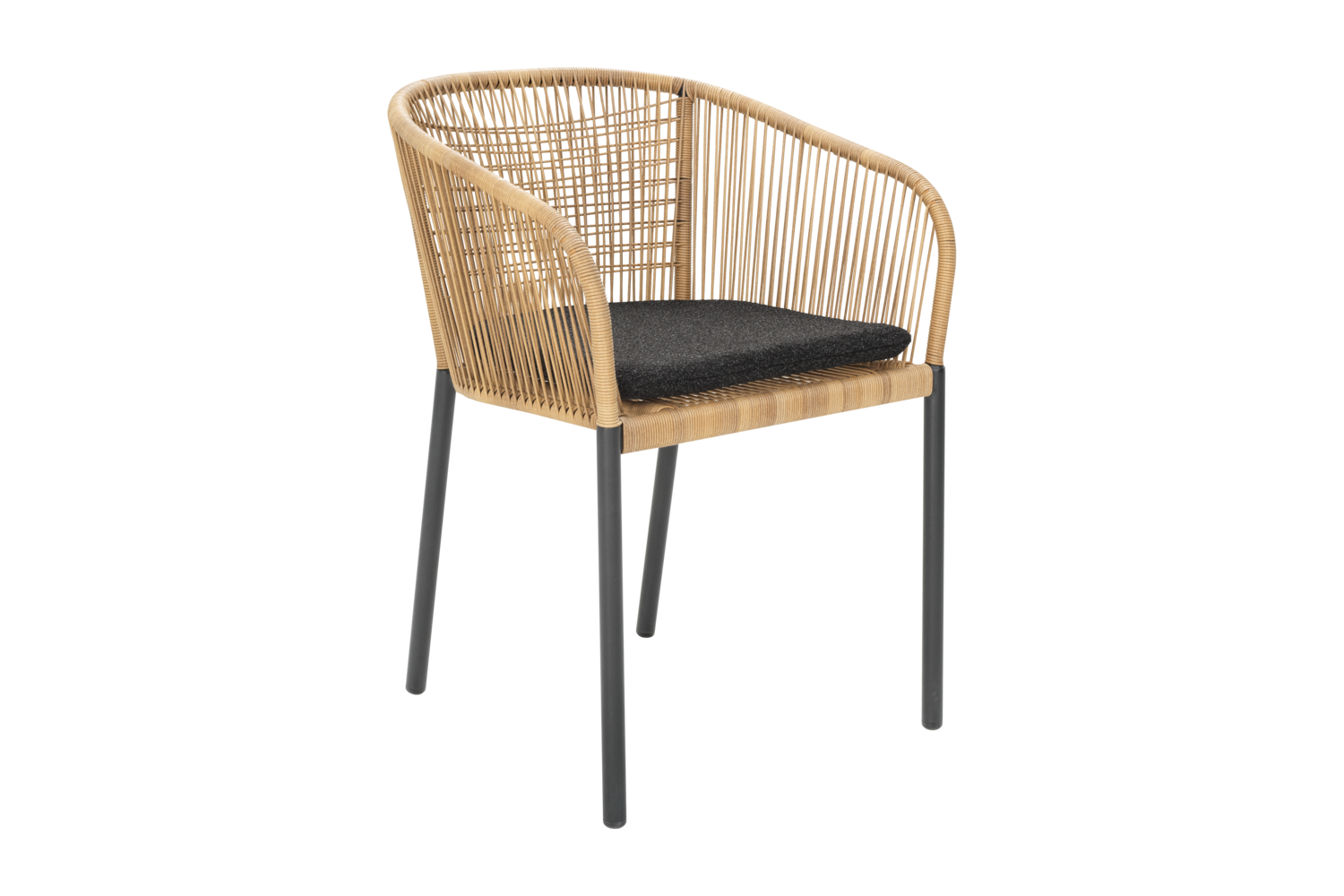 Delta armchair Anthracite/Teddy Black