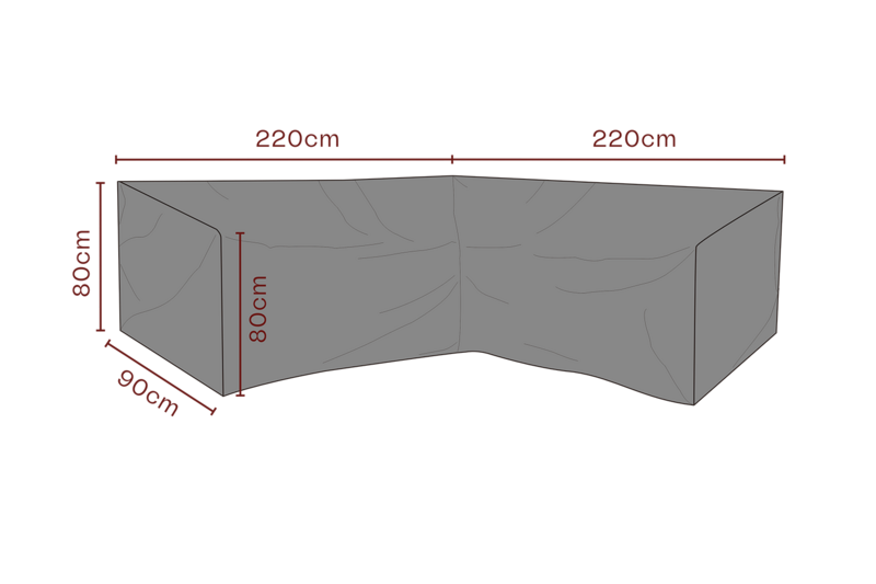 Furniture cover corner sofa Black