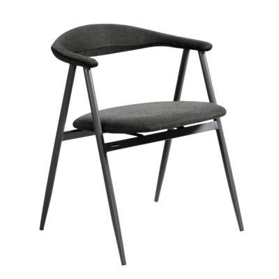 Boi chair with arm Anthracite/Black Barley