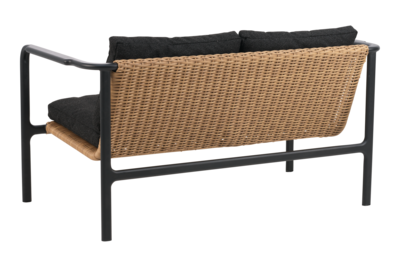 Motty 2-seater sofa Black/Teddy Black