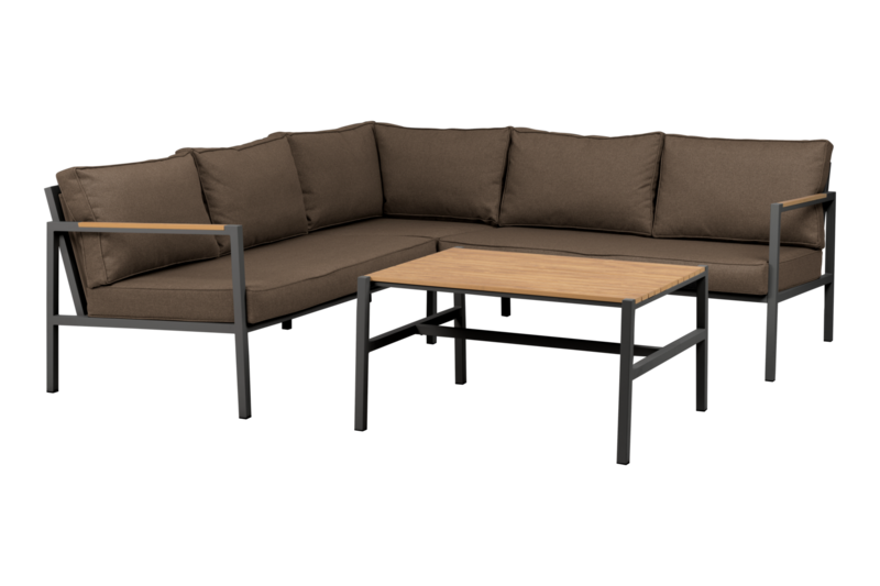 Cap set Anthracite/Brown