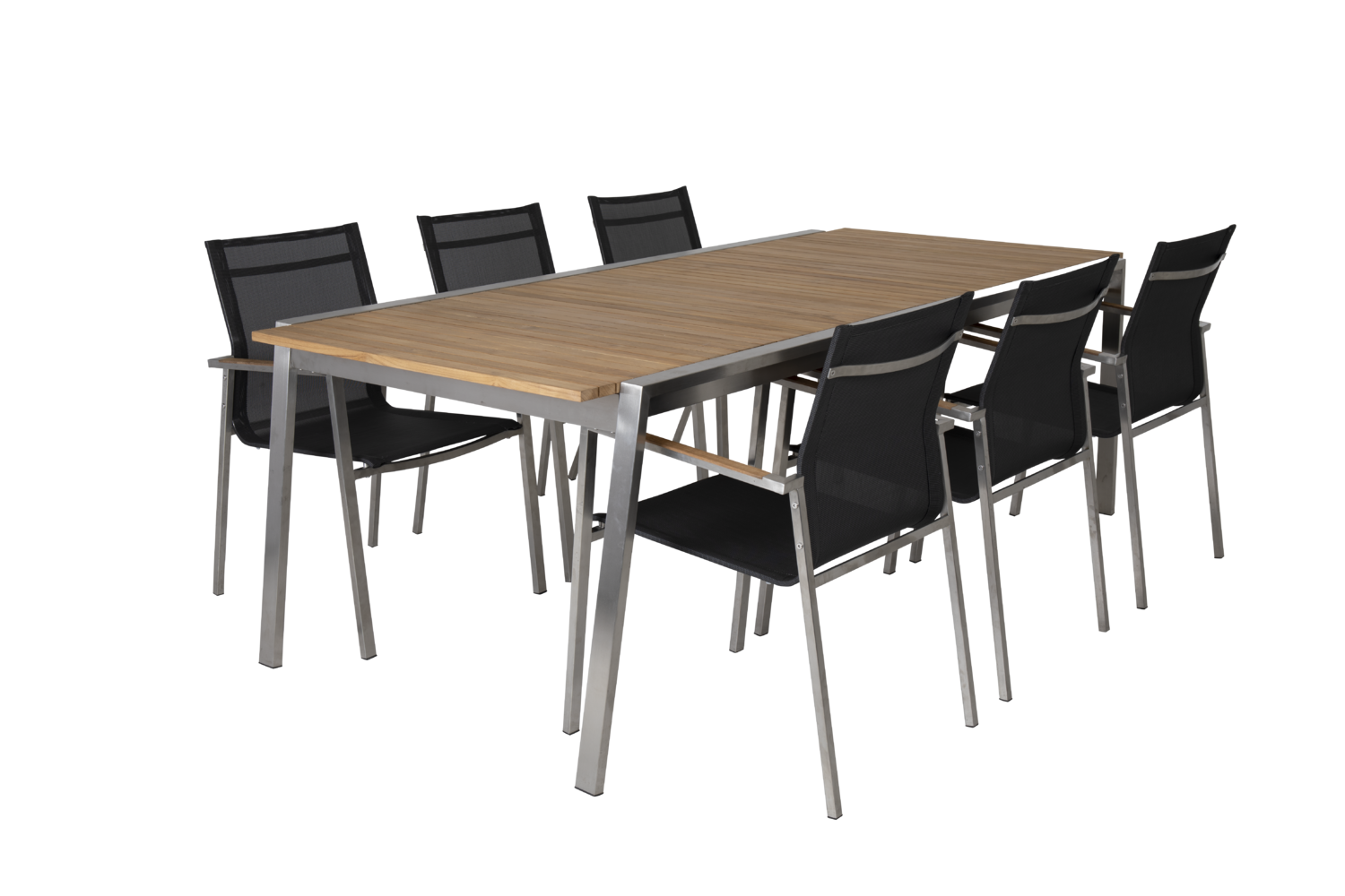 Naos dining table Stainless steel/teak