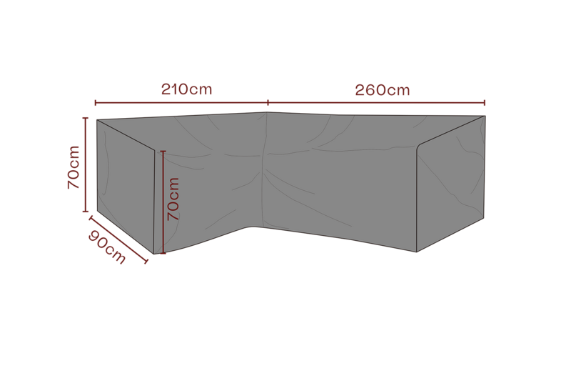 Furniture cover corner sofa Black