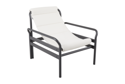 Sling armchair Anthracite/Vanilla White