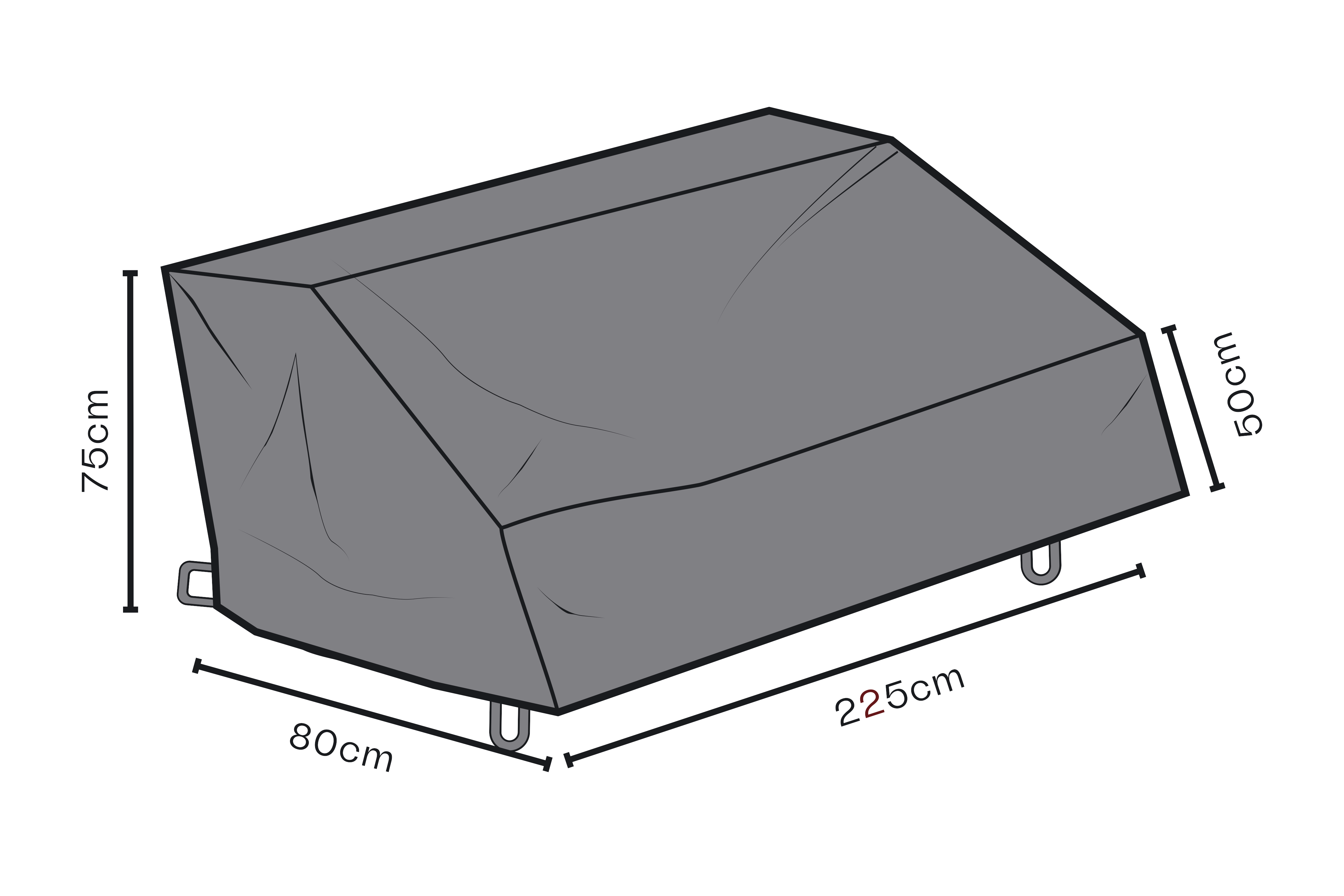 Furniture cover sofa Black - Breathable