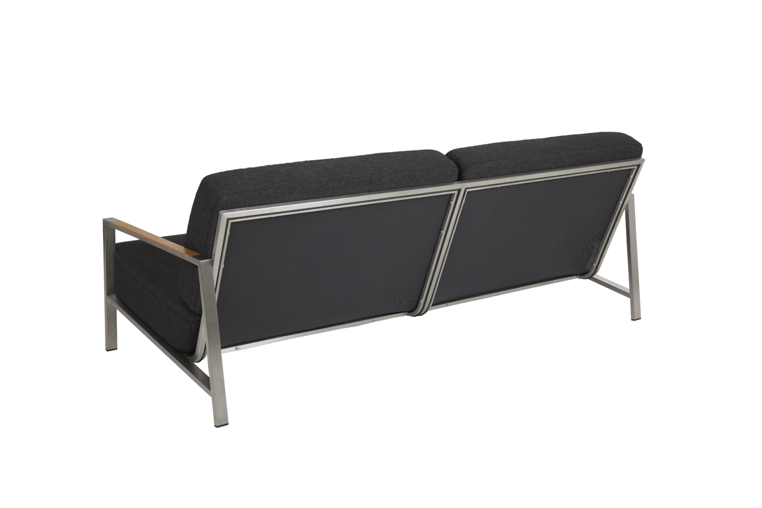 Naos 2,5-seater sofa Stainless steel/Nearly back