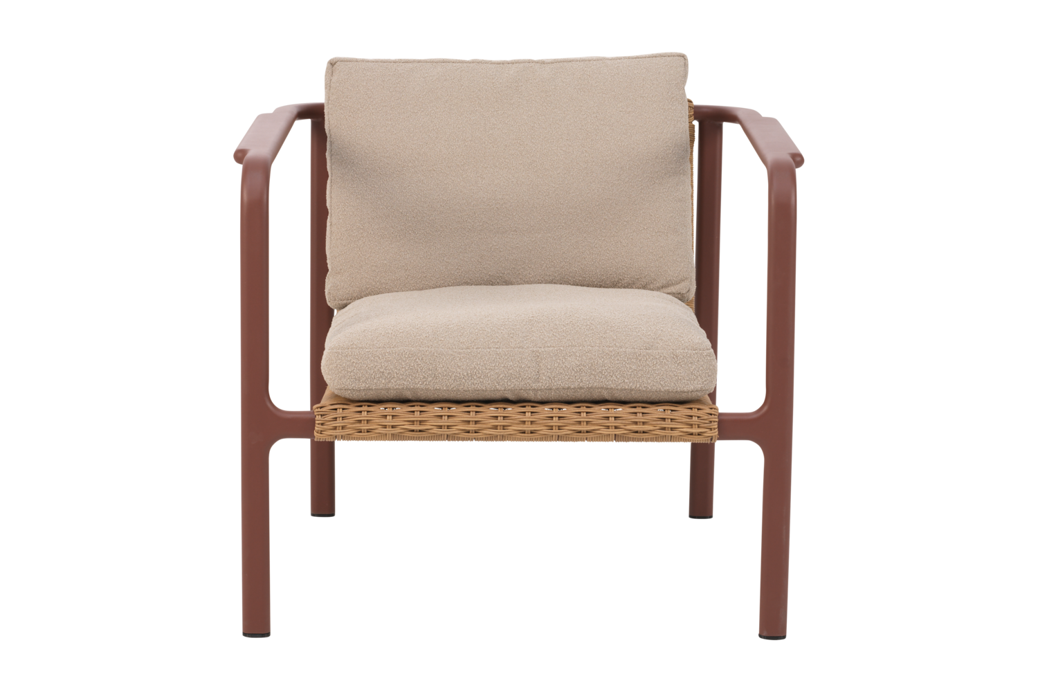 Motty armchair Zin Red/Teddy Beige