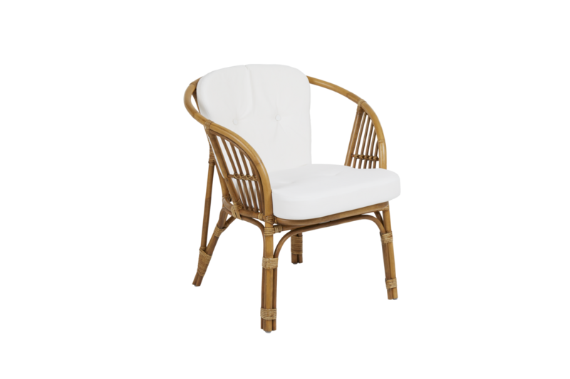 Astrakan armchair Natural colored/white