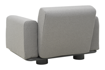 Bolster armchair Anthracite/Teddy Grey