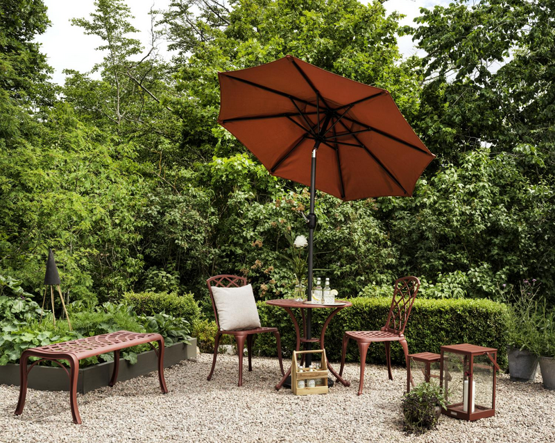 Cambre parasol Anthracite/Burnt paprika