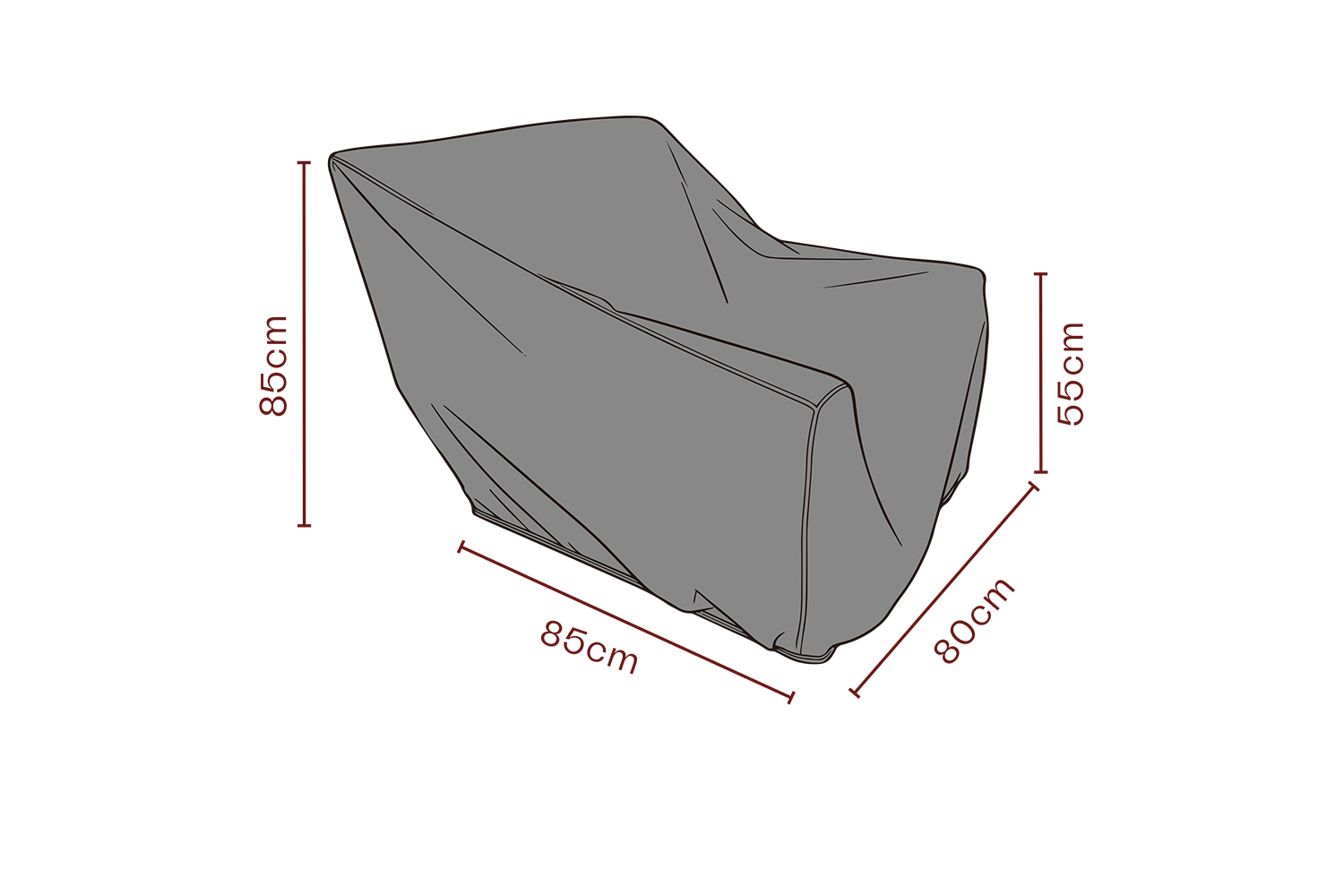 Furniture cover armchair Black - Breathable