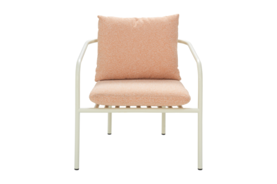 Bendt armchair Pearl White/Teddy Orange