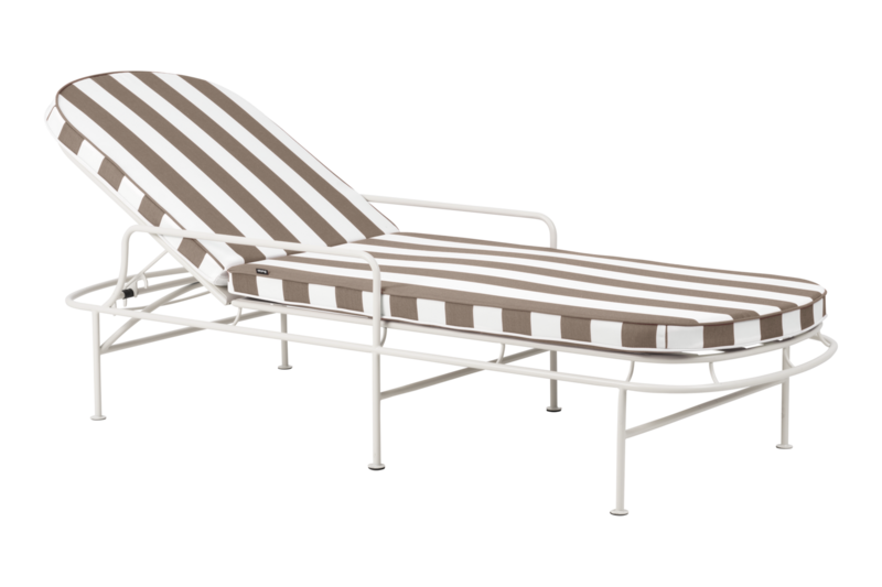 Arts lounger Soft White/Beige Stripes