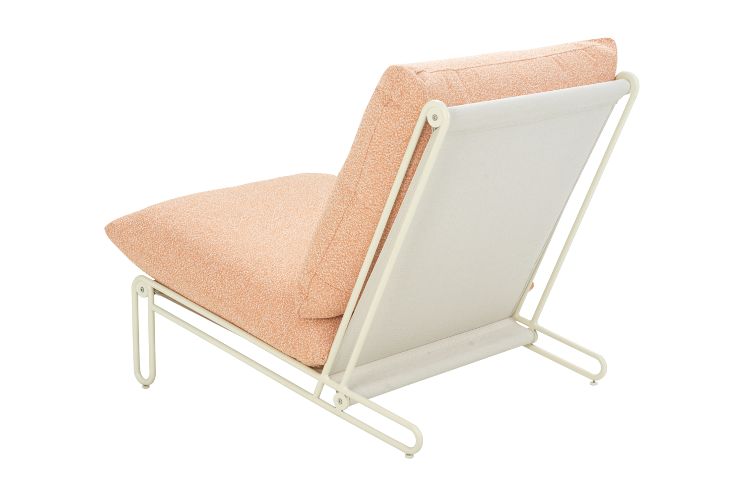 Blixt lounge chair Pearl White/Teddy Orange