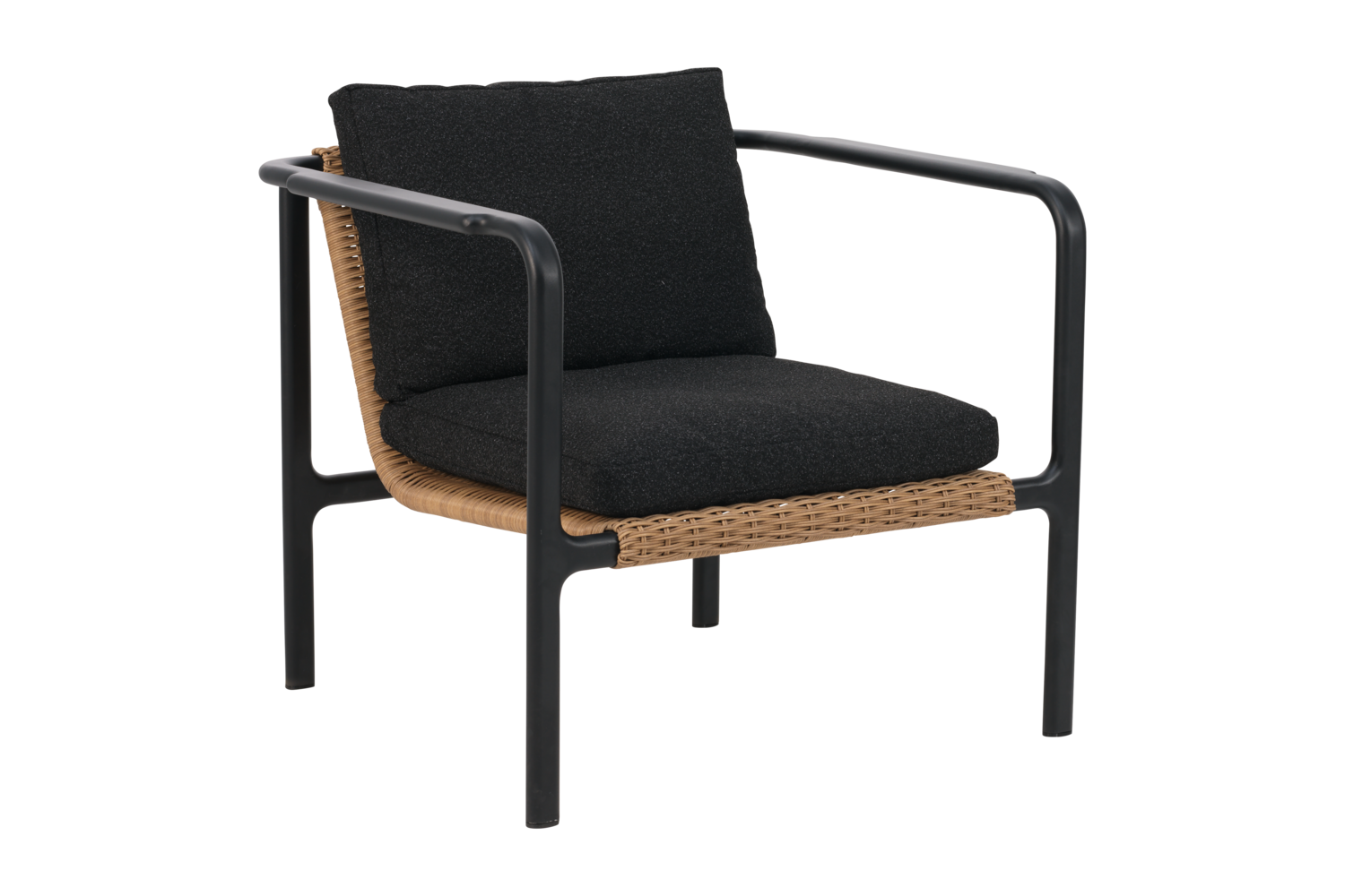 Motty armchair Black/Teddy Black