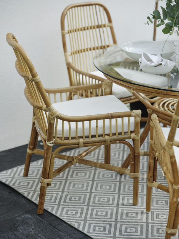 Vallda dining chair Natural colored/white