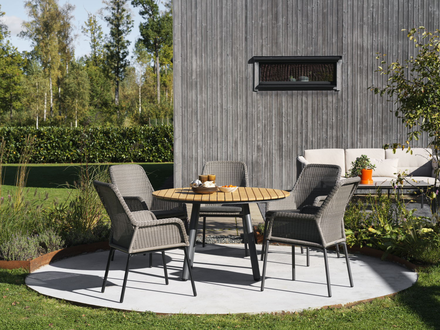 Bam Bo dining table Anthracite/Bamboo