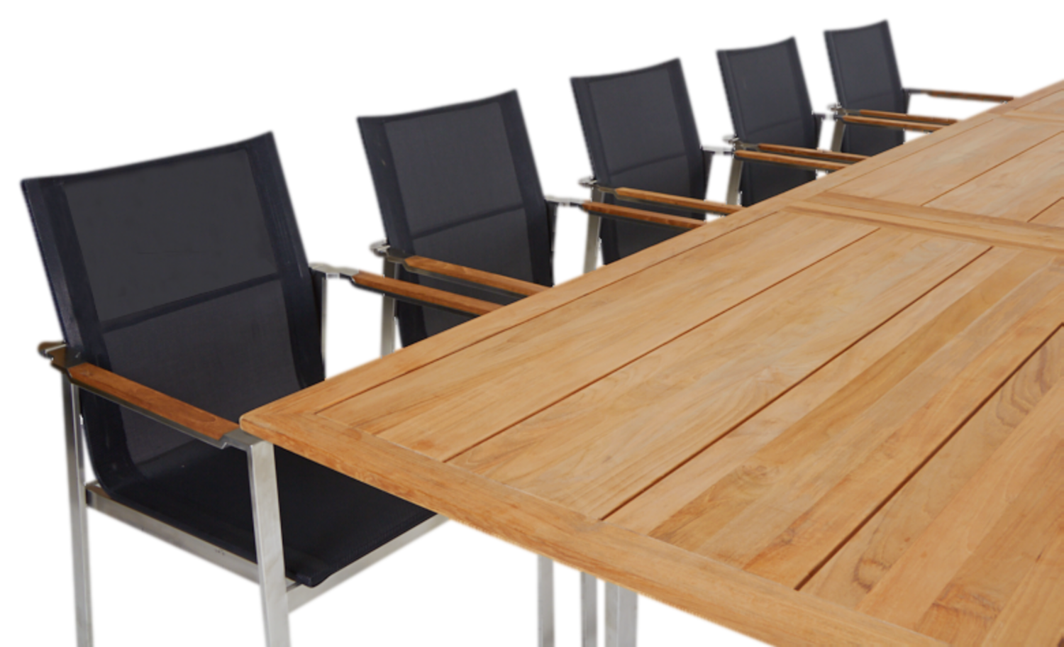 Gotland dining table Silver/teak