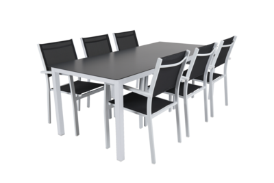 Rana dining table White/black