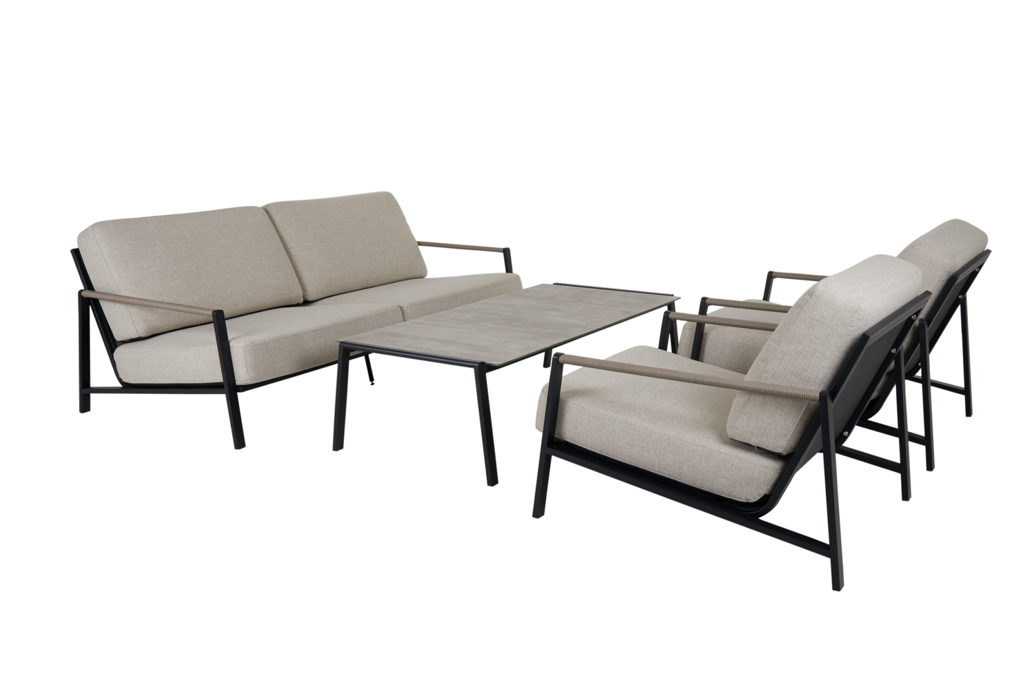 Lyra 2,5-seater sofa Black/Sand