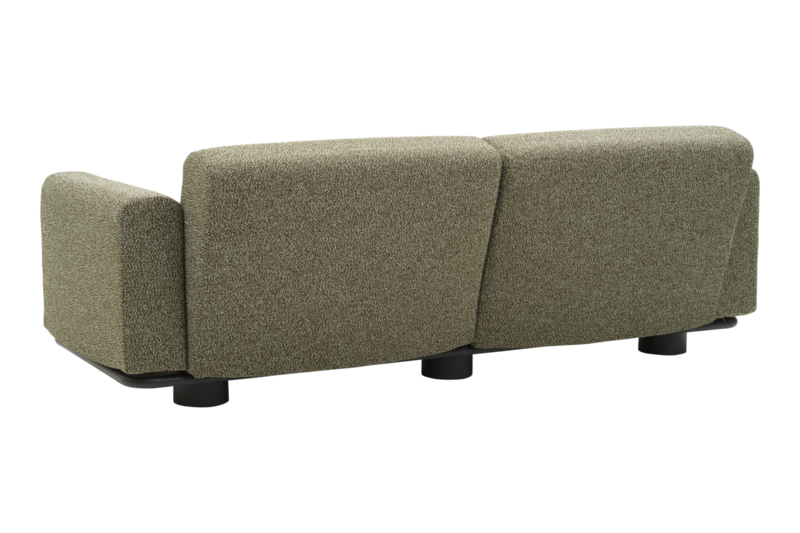 Bolster 2,5-seater sofa Anthracite/Teddy Verde